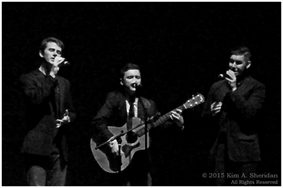 Day 4: Nashville, TN. The three graduating seniors of the Vanderbilt Melodores perform. (From left) My cousin Ted, Dan and Augie.